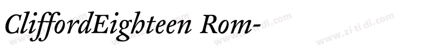 CliffordEighteen Rom字体转换